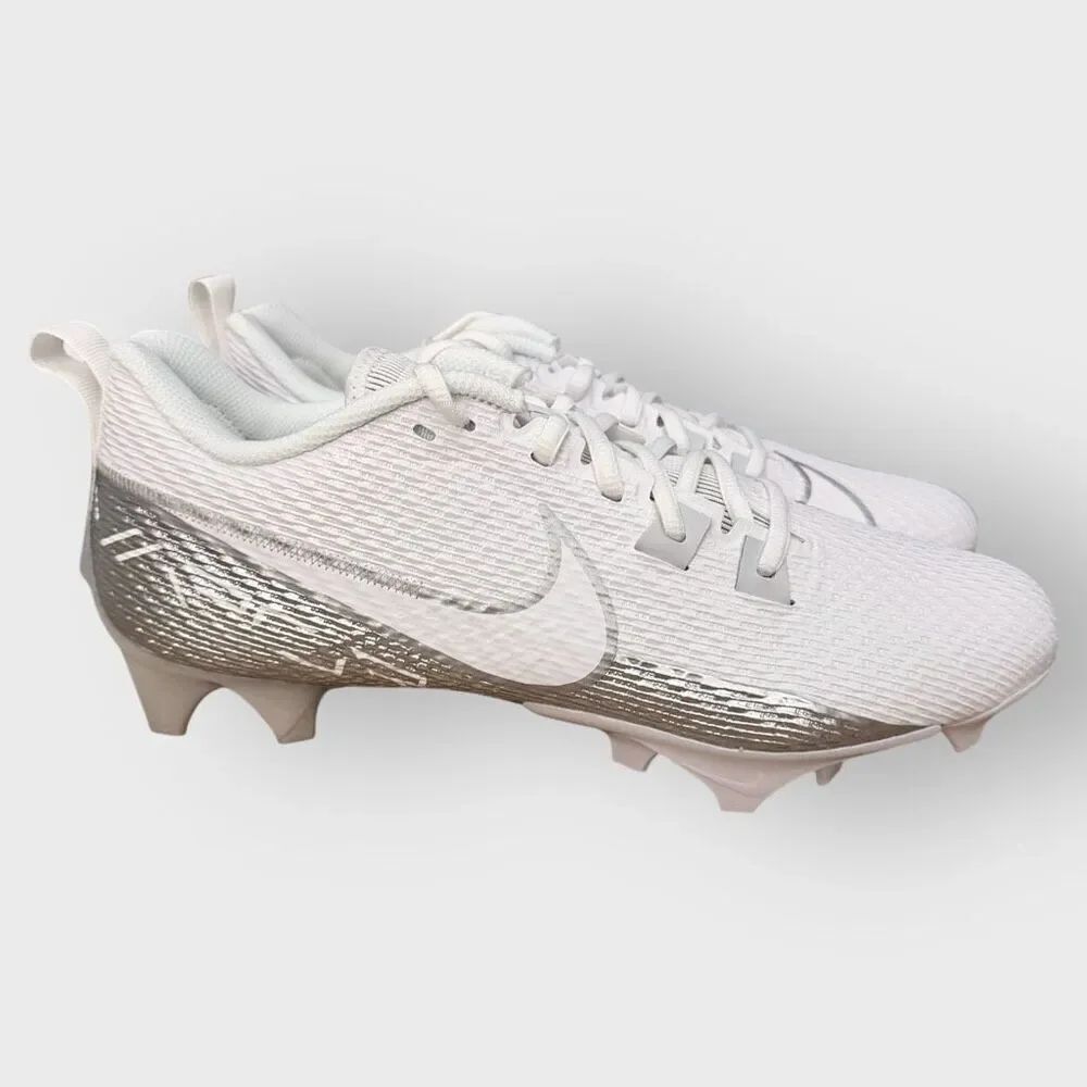 Nike Vapor Edge Speed 360 2 White Silver Football Cleats DA5455-102 Mens size 8
